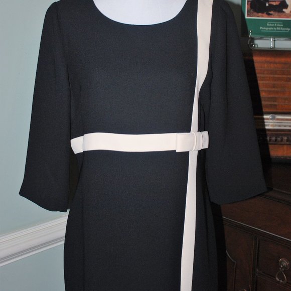 NWOT ala Jackie Kenney Classic Black Bow Dress - Picture 7 of 7